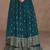 Dark teal color faux georgette semi stitched embroidered palazzo suit