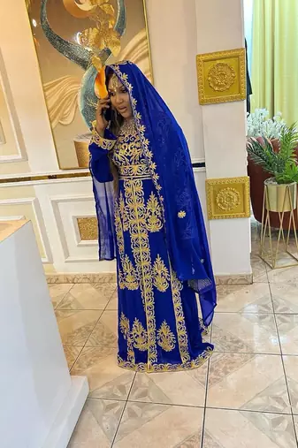 Ink Blue Kaftan for Women 