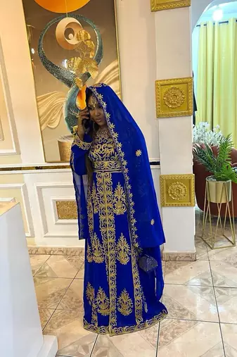 Ink Blue Kaftan for Women 
