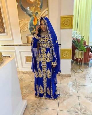 Ink Blue Kaftan for Women  4