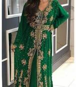 Georgette Mehendi Kaftan for Women