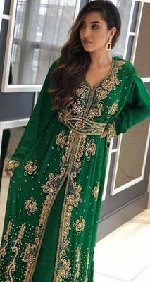 Georgette Mehendi Kaftan for Women 3