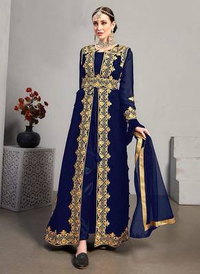 Royal Blue Wedding Kaftan for Women 2