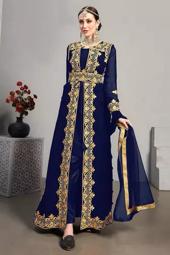 Royal Blue Wedding Kaftan for Women