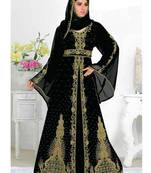 Black Georgette Beads Work Kaftan