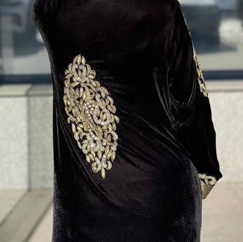 Black velvet Beaded Kaftan 5
