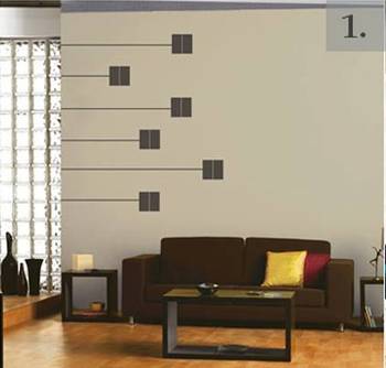 Square and Line abstract wall decal 1