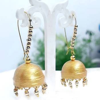 Quilled jhumkas hanging earrings7 1
