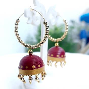 Quilled jhumkas hanging earrings2 1