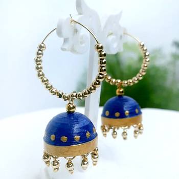 Quilled jhumkas hanging earrings4 1