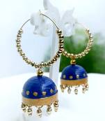 Quilled jhumkas hanging earrings4