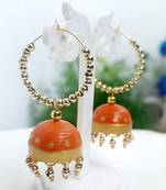 Quilled jhumkas hanging earrings5