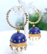 Quilled jhumkas hanging earrings8
