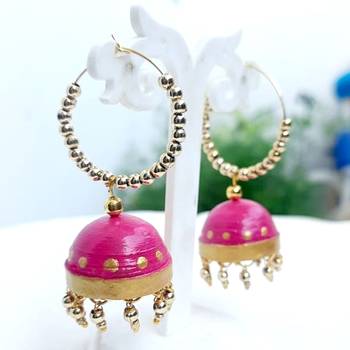 Quilled jhumkas hanging earrings9 1