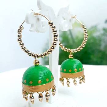 Quilled jhumkas hanging earrings10 1