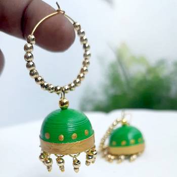 Quilled jhumkas hanging earrings10 2