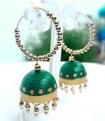 Quilled jhumkas hanging earrings11