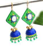 Quilled jhumkas with mirror earrings 1