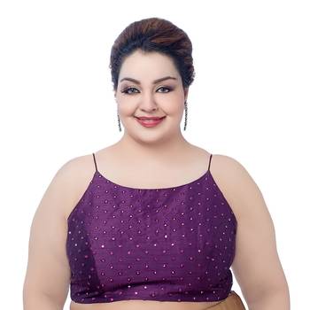 Mirror Magic: Ready-to-Wear Violet Spaghetti Blouse 1