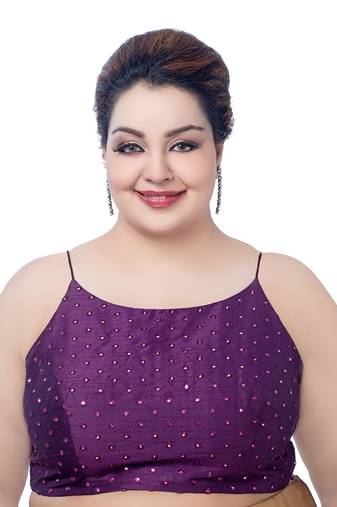 Mirror Magic: Ready-to-Wear Violet Spaghetti Blouse