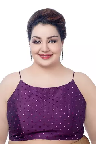 Mirror Magic: Ready-to-Wear Violet Spaghetti Blouse