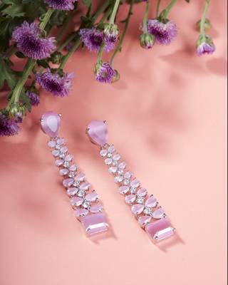 Opal touch vivid crystal dangle earrings 1