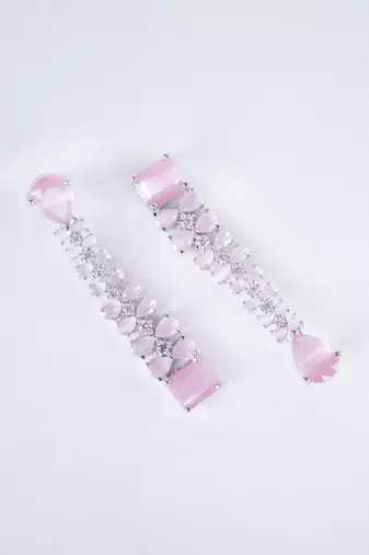 Opal touch vivid crystal dangle earrings