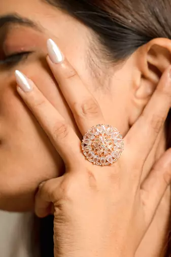 ivory whispers rose gold ring