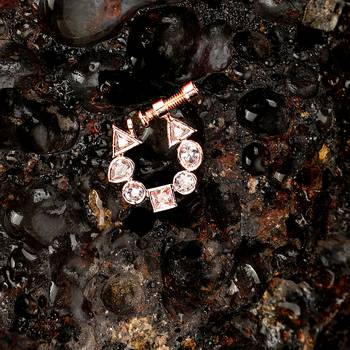 rose gold cz nose pin 1