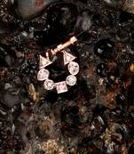 Opal touch rose gold cz nose pin