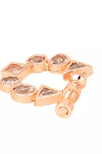 rose gold cz nose pin