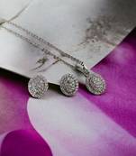 Opal touch subtle rhodium locket set with filigree detailing