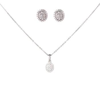 subtle rhodium locket set with filigree detailing 3