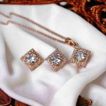 delicate rose gold locket set with diamante 1
