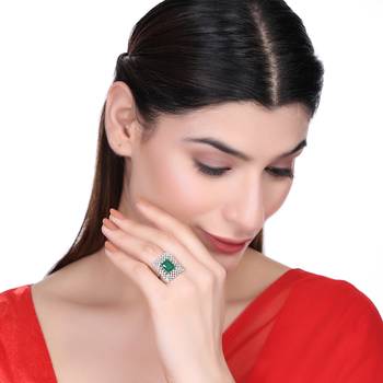 snowflake glow brass ring 2
