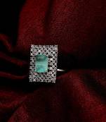 snowflake glow brass ring