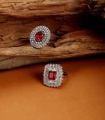 Opal touch pearl whisper brass ring