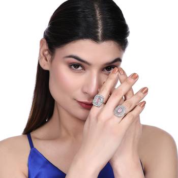 Opal touch pearl whisper brass ring 2