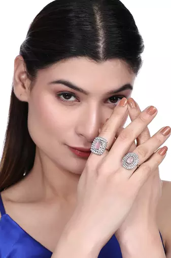 Opal touch pearl whisper brass ring