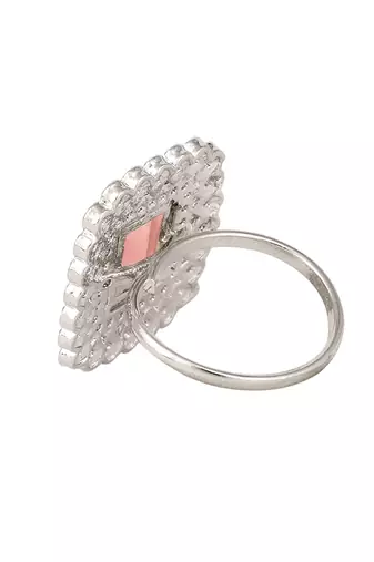 Opal touch pearl whisper brass ring