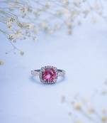 Opal touch two-tone sparkle ring