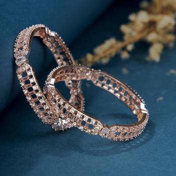 rose gold splendor bangles set (pack of 2) 1