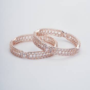 rose gold splendor bangles set (pack of 2) 2