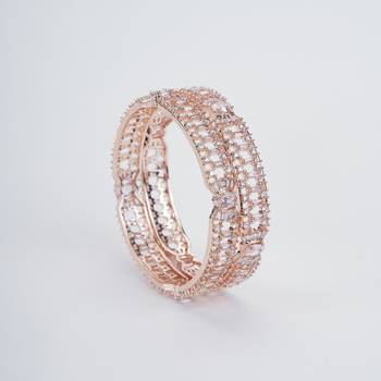rose gold splendor bangles set (pack of 2) 3