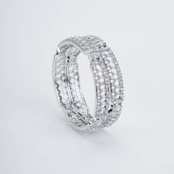pure elegance rhodium bangles set (pack of 2) 3