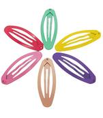  6 pcs Oval Hair Clips 6 Colors Non-Slip Metal For Baby Girl kid woman air