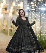  BLACK NIGHT STAR EMBROIDERED GEORGETTE SUIT SET 