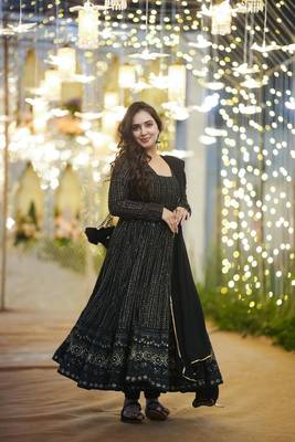  BLACK NIGHT STAR EMBROIDERED GEORGETTE SUIT SET  3