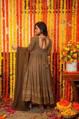 NIGHT STAR EMBROIDERED GEORGETTE SUIT SET  6