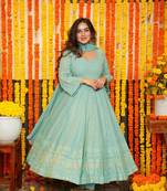  SKY NIGHT STAR EMBROIDERED GEORGETTE SUIT SET 